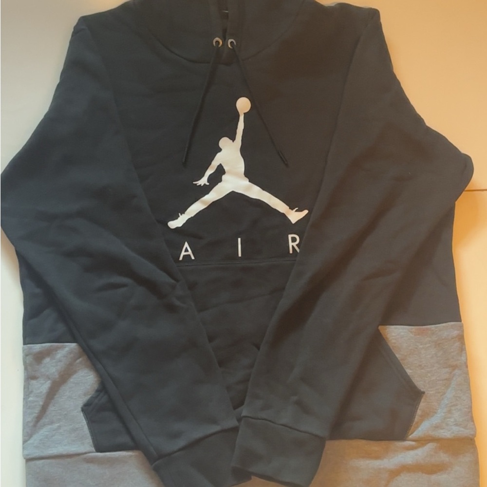 Jordan Black and Gray AIR Pullover Hoodie